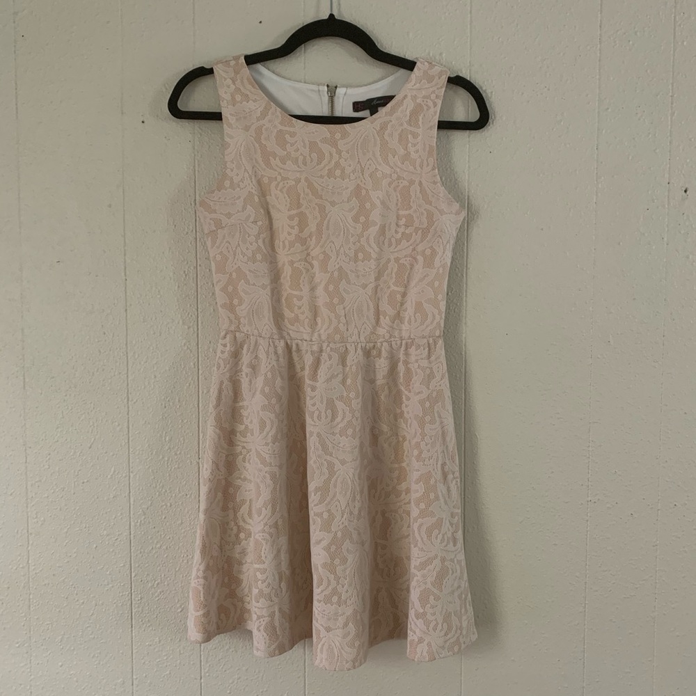 Lace overlay dress